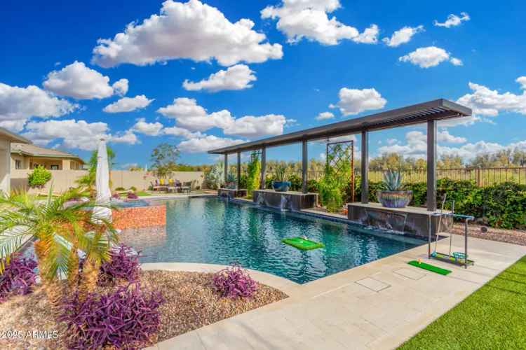 Luxury Meridian Home Resort Style Backyard Pool Spa Outdoor Kitchen