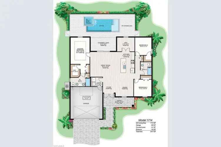 New Construction Home in Lehigh Acres 3 Beds 2 Car Garage