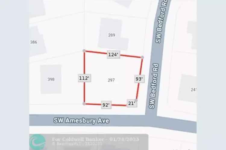 Land For Sale , 297, Southwest Bedford Road, Port Saint Lucie, Florida