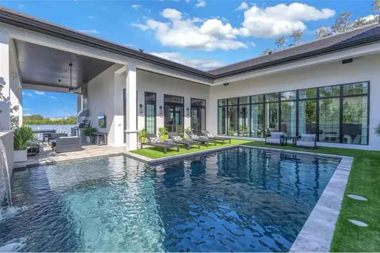 Single Story Waterfront Custom Home in St Petersburg