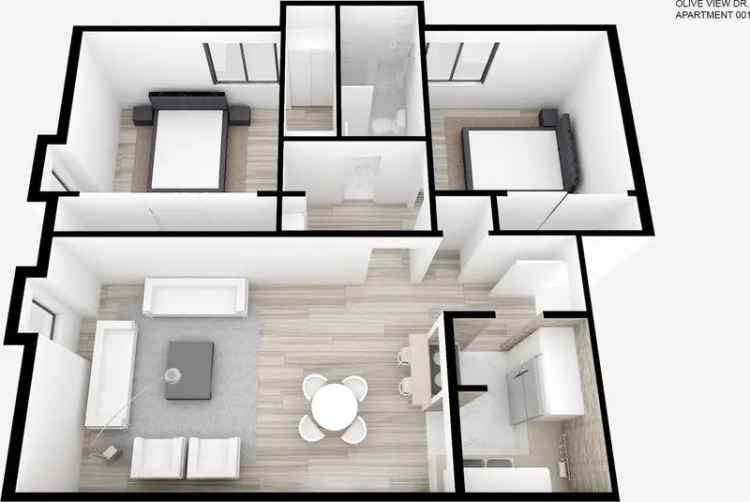 Olive View Gardens Apartments: Upgraded 1 & 2 Bedroom Homes