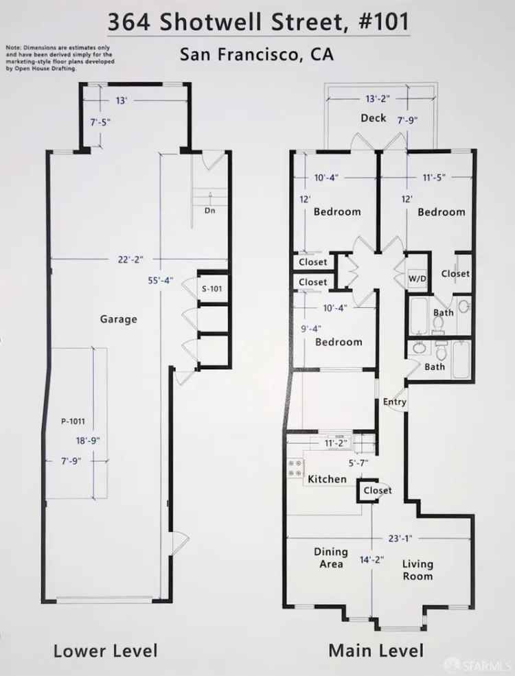 Inner Mission Condo 3 Beds 2 Baths 1 Car Parking