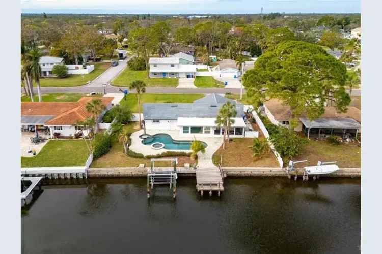 Waterfront Mid Century Modern Ranch with Pool Dock and Lift