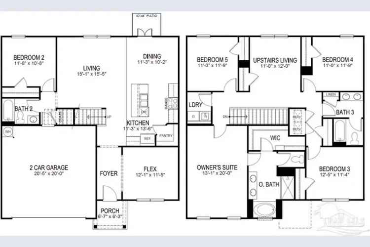 5 Bed 3 Bath Hayden Plan in Lakes of Woodbine with Resort Amenities